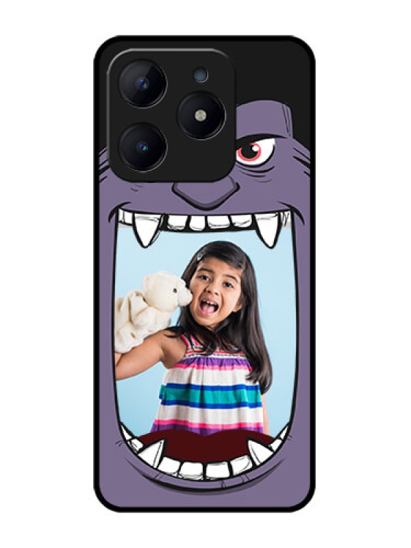 Custom Realme C63 Custom Glass Phone Case - Angry Monster Design