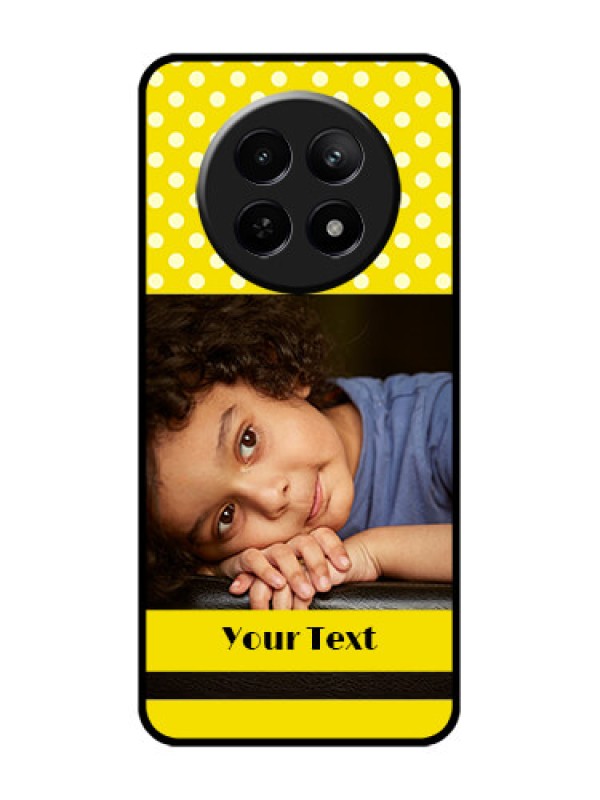 Custom Realme C65 5G Custom Glass Phone Case - Bright Yellow Case Design