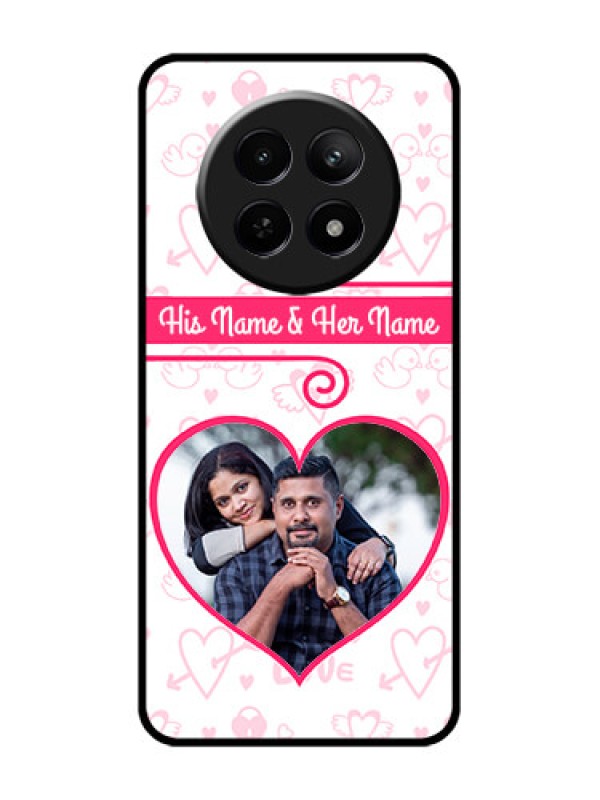 Custom Realme C65 5G Custom Glass Phone Case - Heart Shape Love Design
