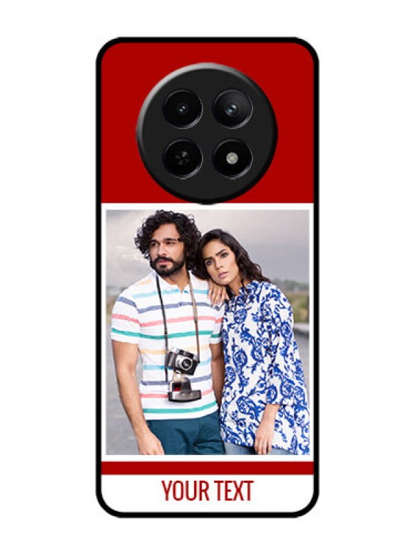 Custom Realme C65 5G Custom Glass Phone Case - Red Color Design