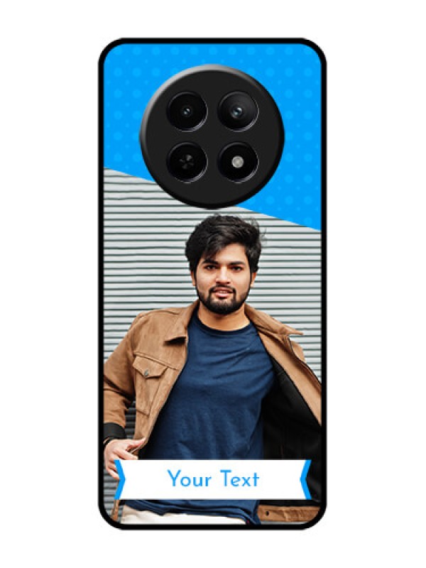 Custom Realme C65 5G Custom Glass Phone Case - Simple Blue Color Design