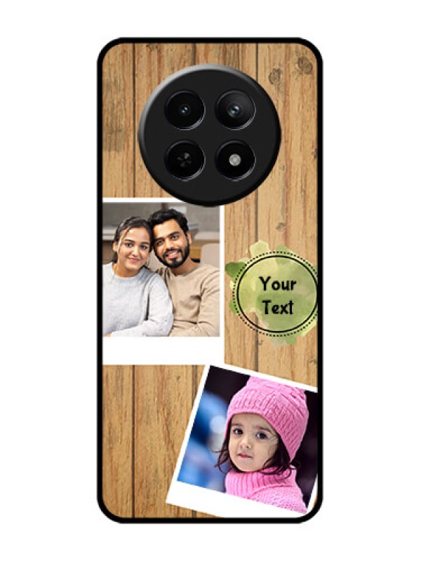 Custom Realme C65 5G Custom Glass Phone Case - Wooden Texture Design