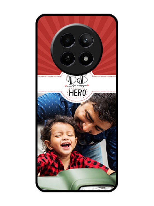 Custom Realme C65 5G Custom Glass Phone Case - My Dad Hero Design