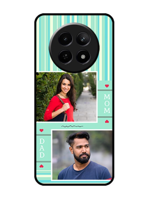 Custom Realme C65 5G Custom Glass Phone Case - Mom & Dad Pic Design