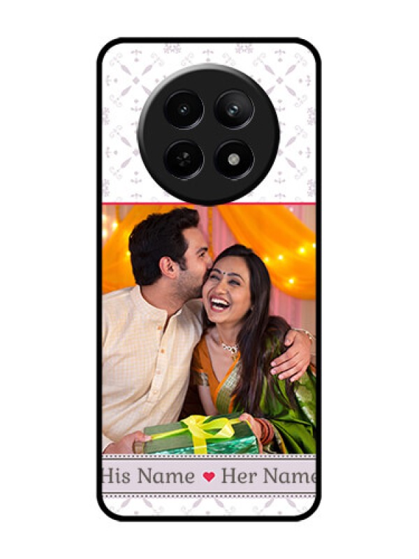Custom Realme C65 5G Custom Glass Phone Case - With Photo And Ethnic Design