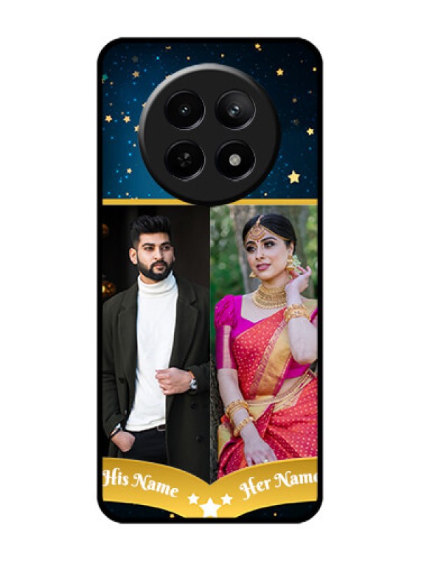 Custom Realme C65 5G Custom Glass Phone Case - Galaxy Stars Backdrop Design
