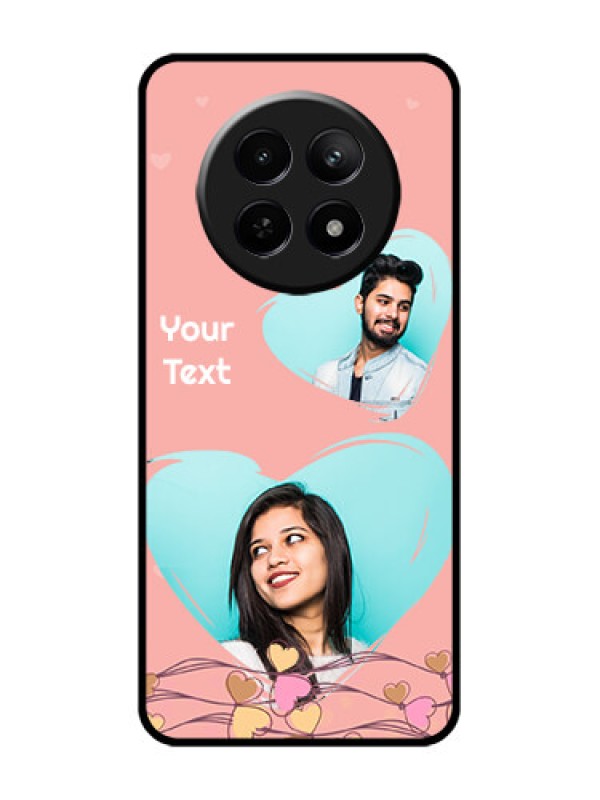 Custom Realme C65 5G Custom Glass Phone Case - Love Doodle Design