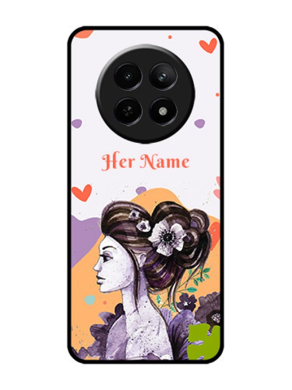 Custom Realme C65 5G Custom Glass Phone Case - Woman And Nature Design