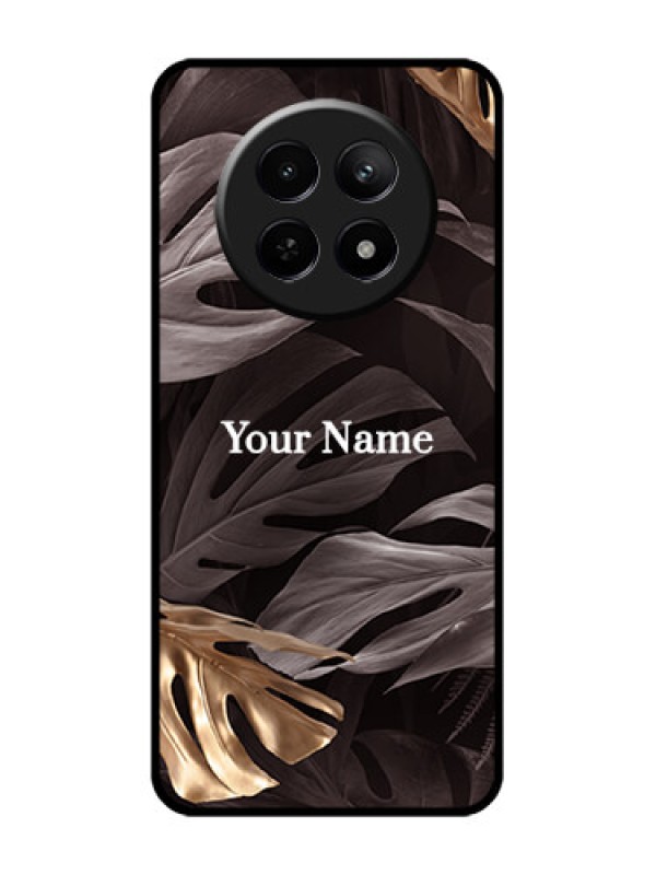 Custom Realme C65 5G Custom Glass Phone Case - Wild Leaves Digital Paint Design
