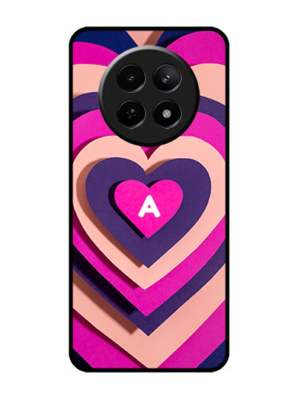 Custom Realme C65 5G Custom Glass Phone Case - Cute Heart Pattern Design