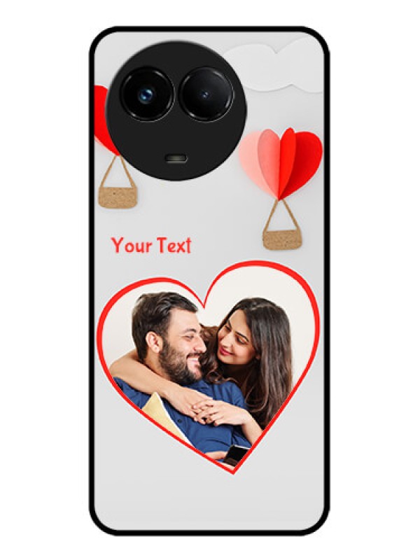Custom Realme C67 5G Custom Glass Phone Case - Parachute Love Design