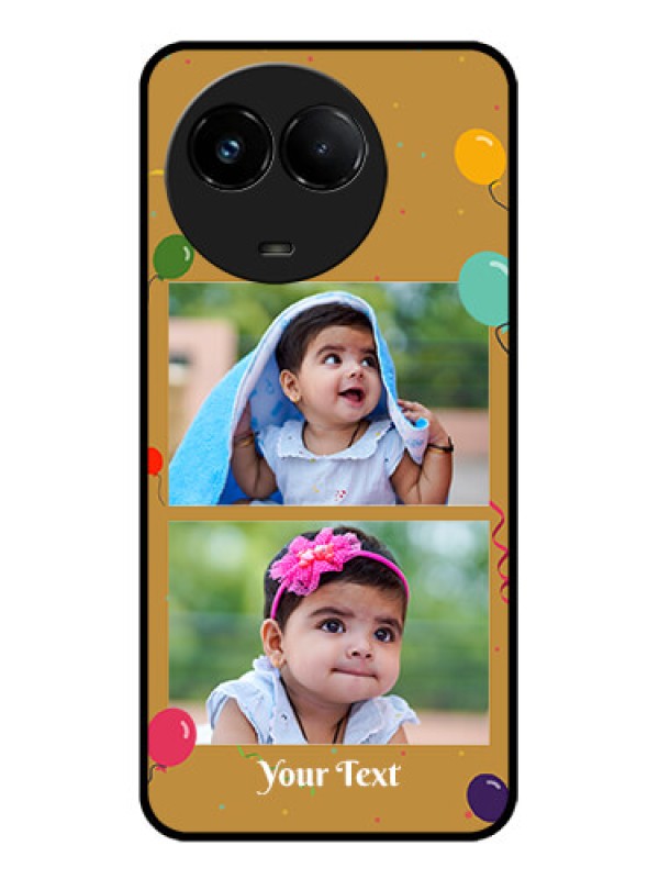 Custom Realme C67 5G Custom Glass Phone Case - Image Holder With Birthday Celebrations Design