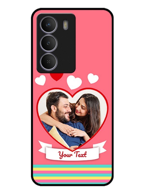 Custom Realme C71 5G Custom Glass Phone Case - Love Shapes Doodle Design