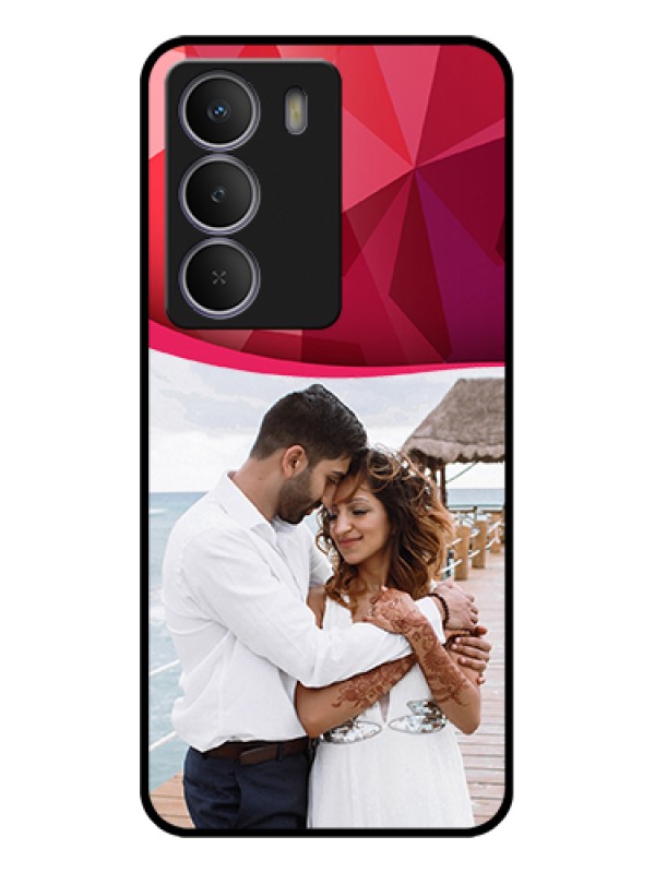 Custom Realme C71 5G Custom Glass Phone Case - Red Abstract Design