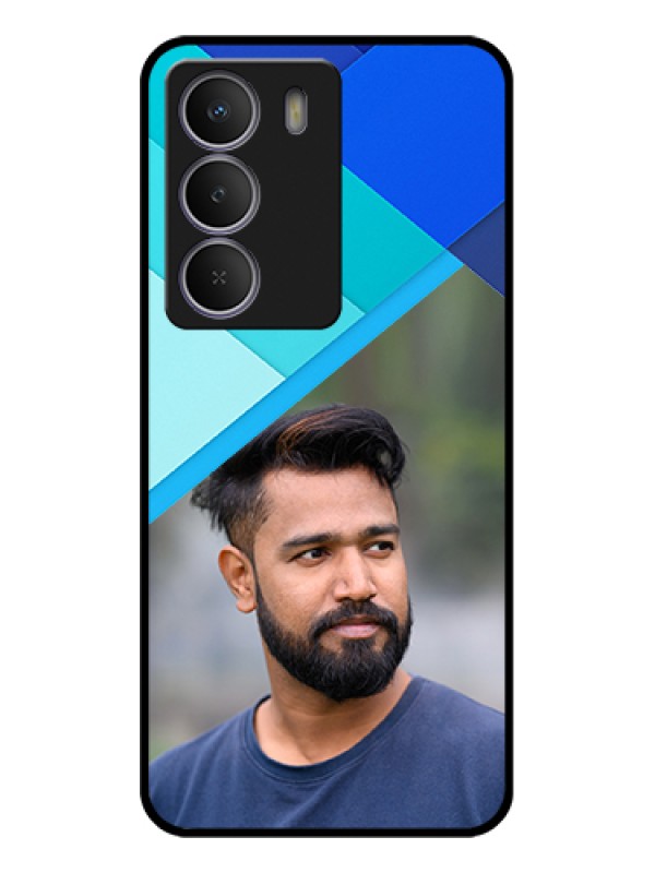 Custom Realme C71 5G Custom Glass Phone Case - Blue Pattern Design