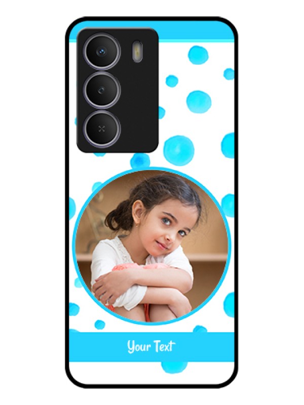 Custom Realme C73 5G Custom Glass Phone Case - Blue Bubbles Pattern Design