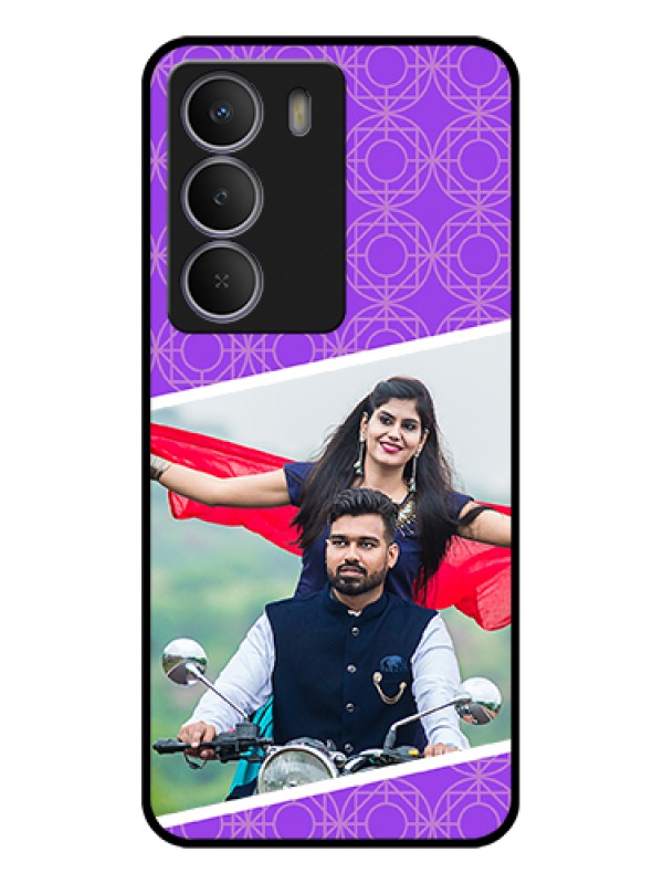 Custom Realme C73 5G Custom Glass Phone Case - Violet Color Pattern Design