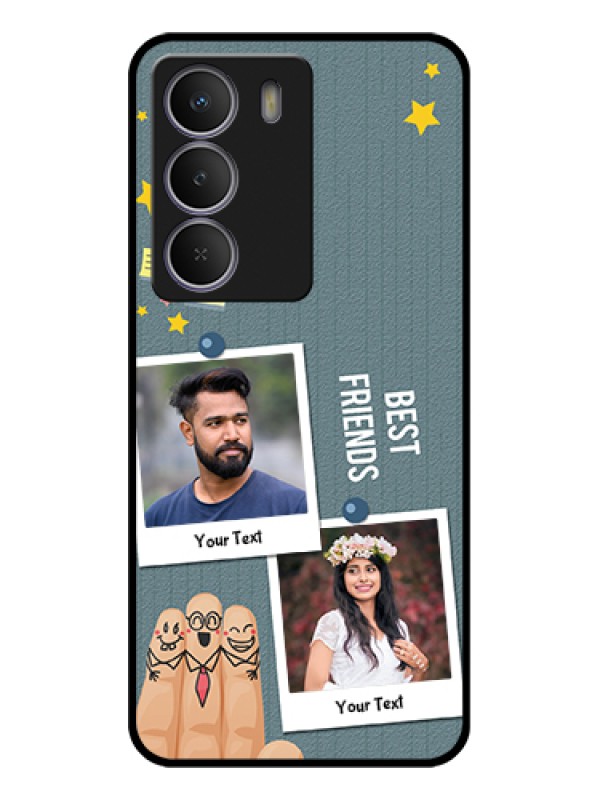 Custom Realme C73 5G Custom Glass Phone Case - Sticky Frames And Friendship Design