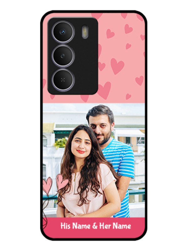 Custom Realme C73 5G Custom Glass Phone Case - Love Design Peach Color