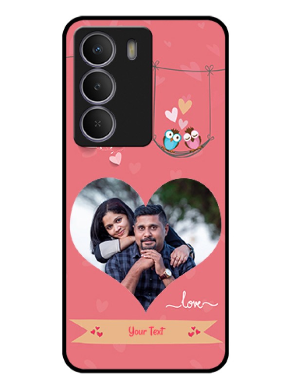 Custom Realme C73 5G Custom Glass Phone Case - Peach Color Love Design