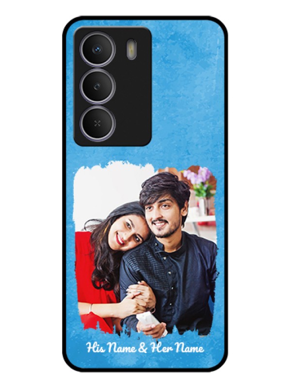 Custom Realme C73 5G Custom Glass Phone Case - Blue Color Vintage Design