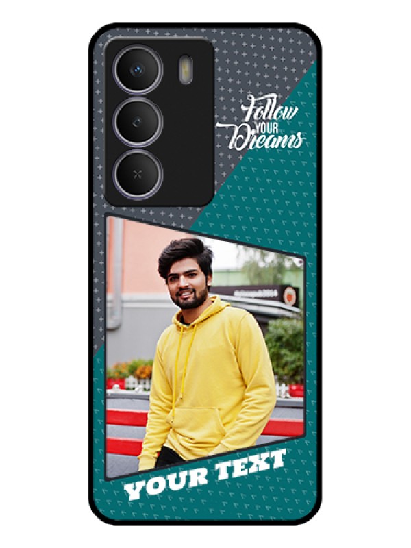 Custom Realme C73 5G Custom Glass Phone Case - Background Pattern Design With Quote