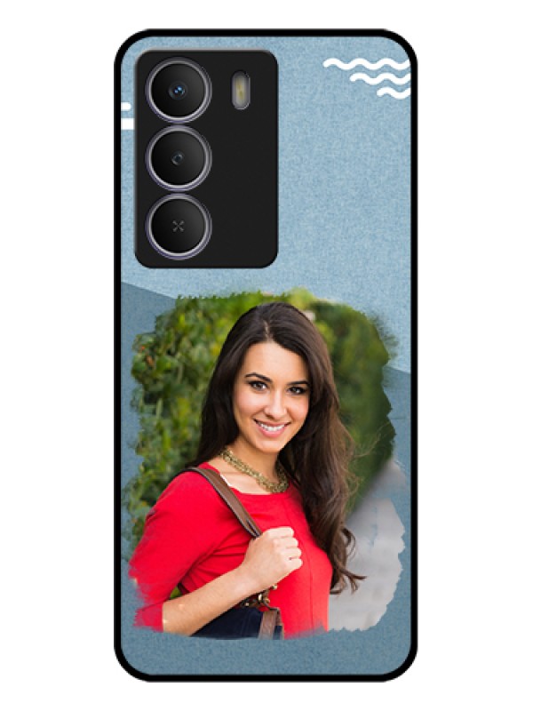 Custom Realme C73 5G Custom Glass Phone Case - Grunge Line Art Design