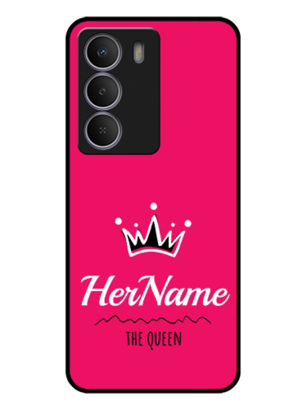 Custom Realme C73 5G Custom Glass Phone Case - Queen With Name Design