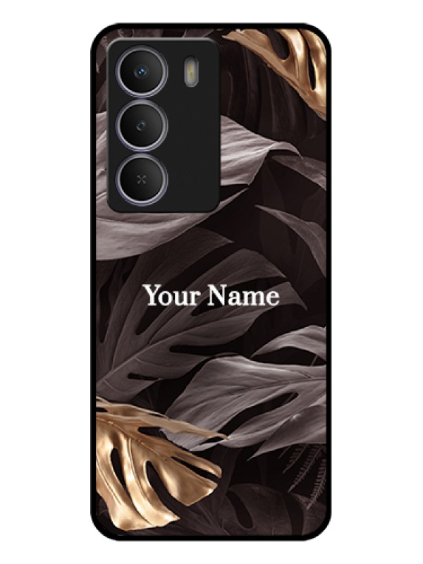 Custom Realme C73 5G Custom Glass Phone Case - Wild Leaves Digital Paint Design