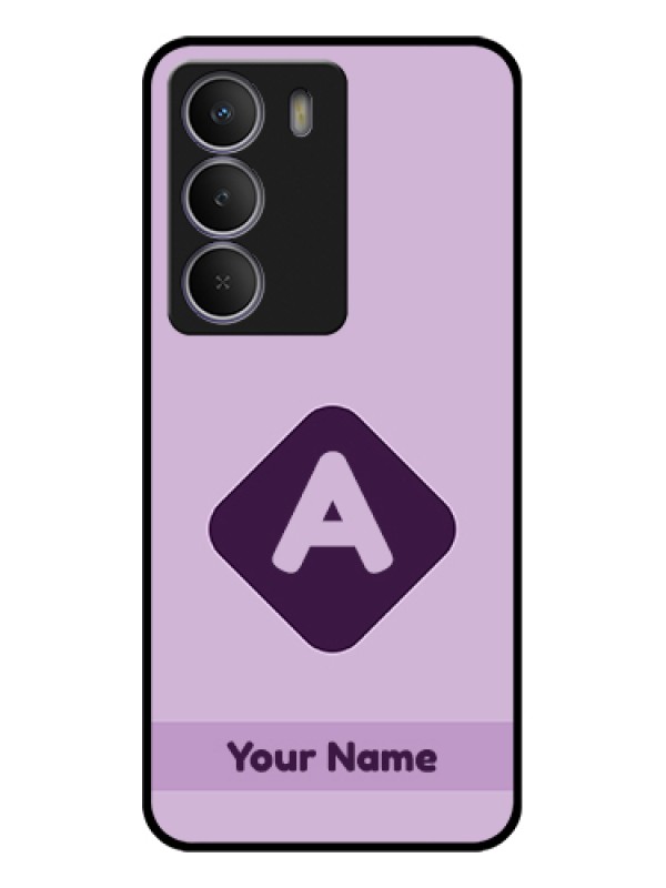 Custom Realme C73 5G Custom Glass Phone Case - Custom Letter In Curved Badge Design