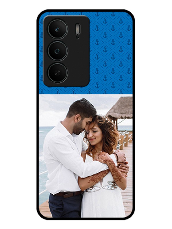 Custom Realme C75 5G Custom Glass Phone Case - Blue Anchors Design