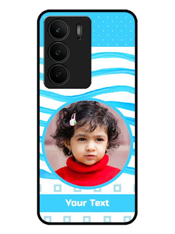 Custom Realme C75 5G Custom Glass Phone Case - Simple Blue Case Design