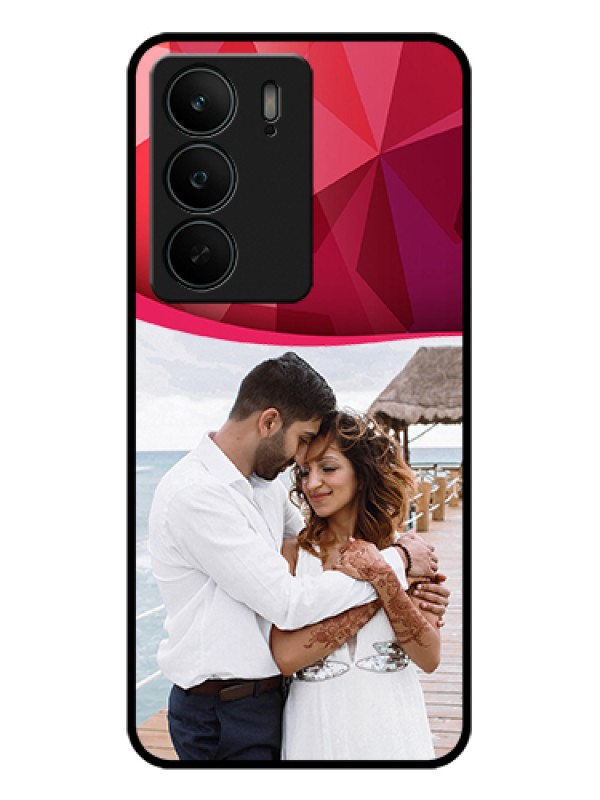Custom Realme C75 5G Custom Glass Phone Case - Red Abstract Design