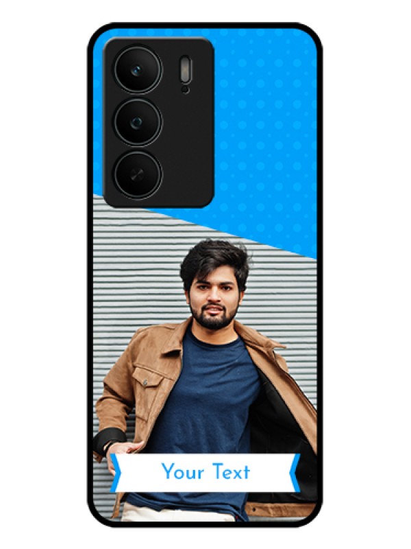 Custom Realme C75 5G Custom Glass Phone Case - Simple Blue Color Design