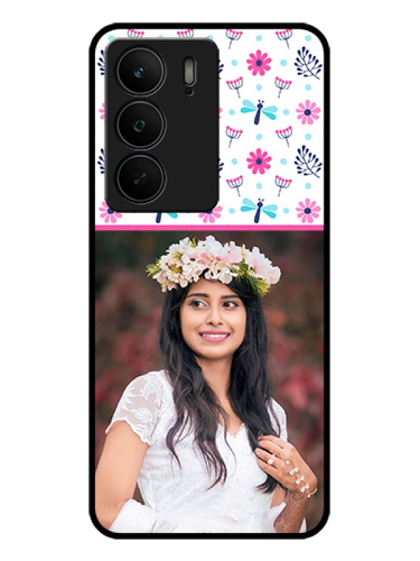 Custom Realme C75 5G Custom Glass Phone Case - Colorful Flower Design