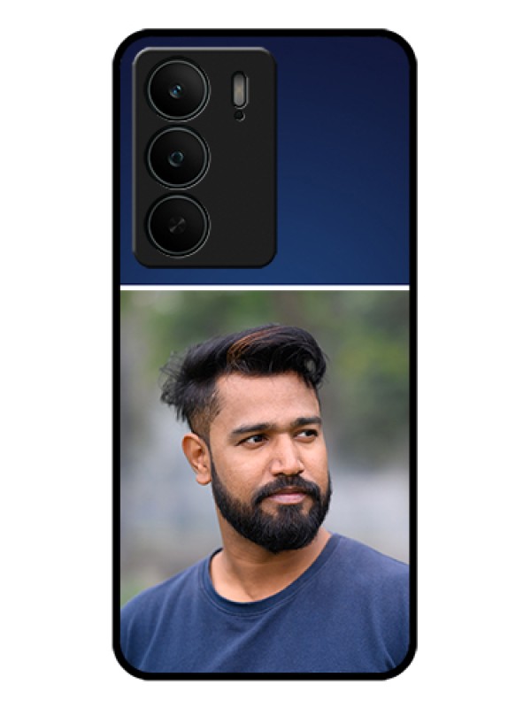 Custom Realme C75 5G Custom Glass Phone Case - Simple Royal Blue Design