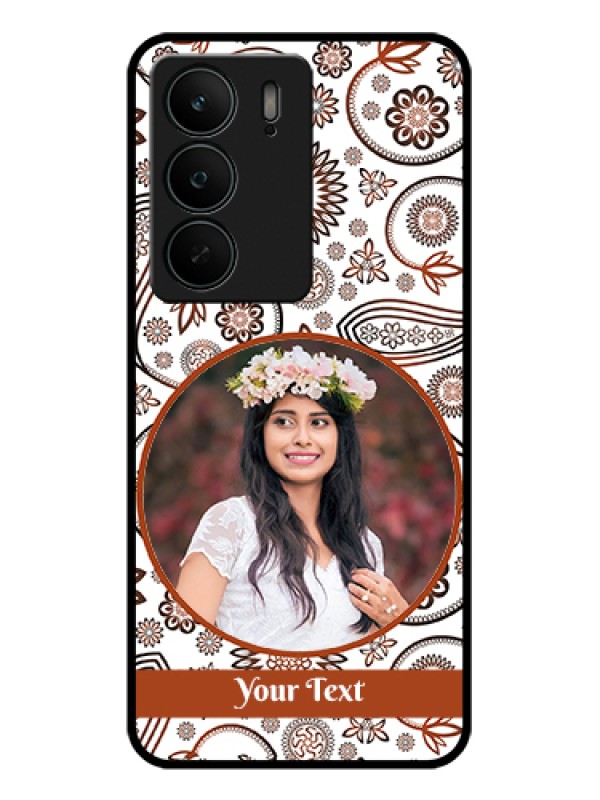 Custom Realme C75 5G Custom Glass Phone Case - Abstract Flower Design