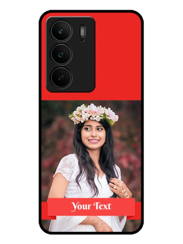 Custom Realme C75 5G Custom Glass Phone Case - Simple Red Color Design