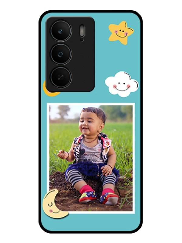 Custom Realme C75 5G Custom Glass Phone Case - Smiley Kids Stars Design