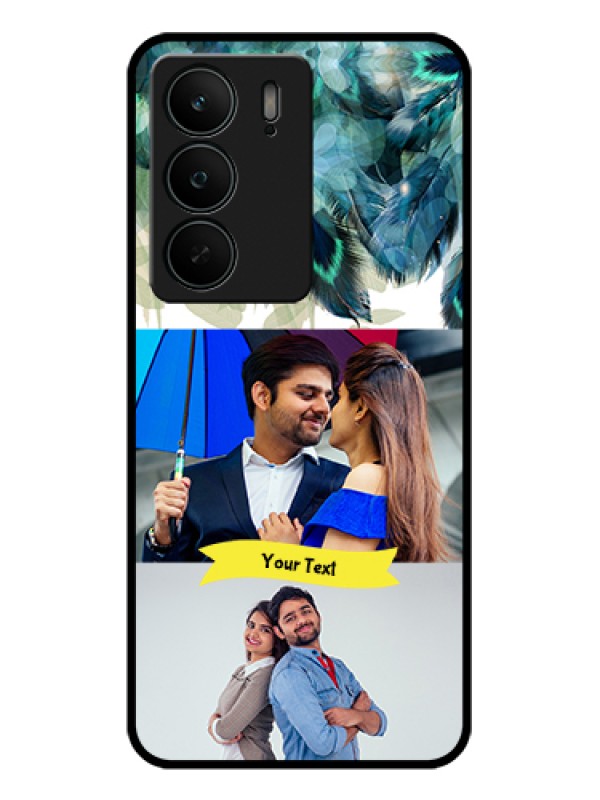 Custom Realme C75 5G Custom Glass Phone Case - Image With Boho Peacock Feather Design
