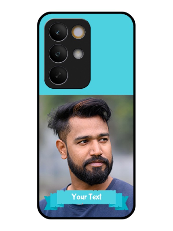 Custom Realme C85 5G Custom Glass Phone Case - Blue Color Design