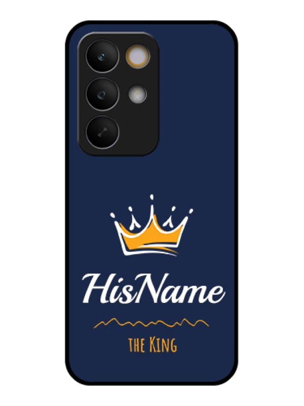 Custom Realme C85 5G Custom Glass Phone Case - King With Name Design