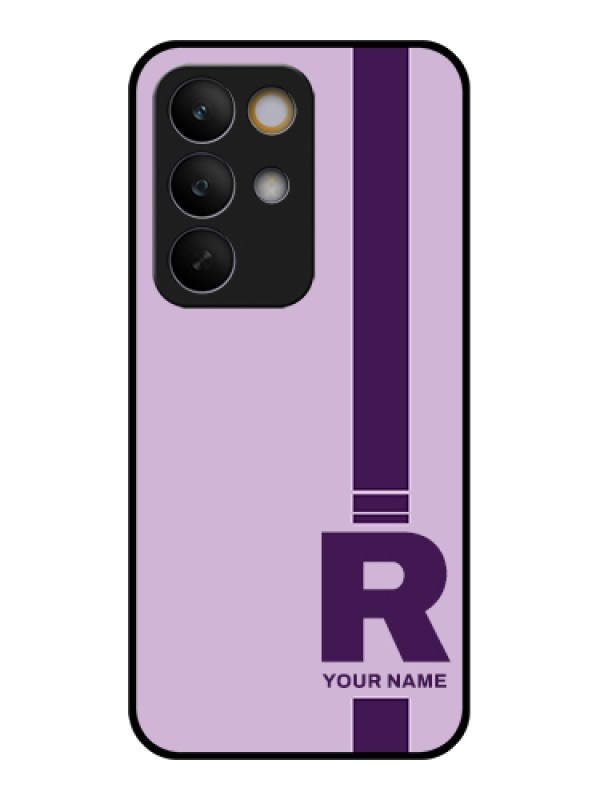 Custom Realme C85 5G Custom Glass Phone Case - Simple Dual Tone Stripe With Name Design