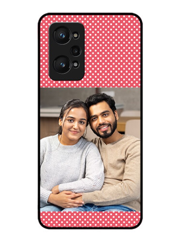 Custom Realme GT 2 Custom Glass Phone Case - White Dotted Design