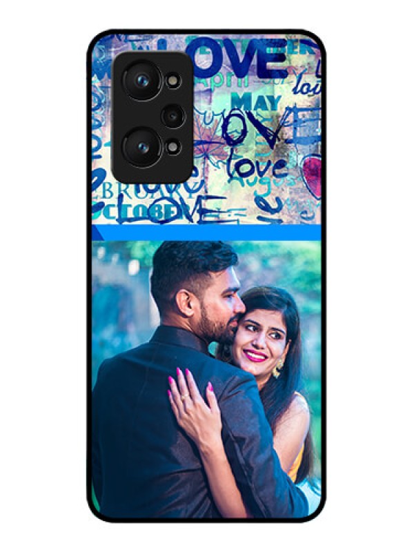 Custom Realme GT 2 Custom Glass Mobile Case - Colorful Love Design