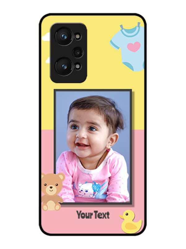 Custom Realme GT 2 Photo Printing on Glass Case - Kids 2 Color Design