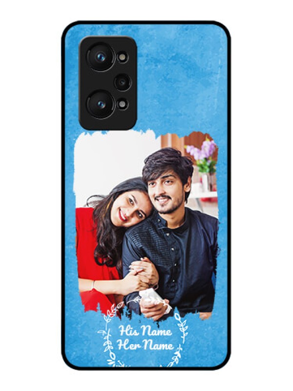 Custom Realme Gt 2 5G Custom Glass Phone Case - Blue Color Vintage Design