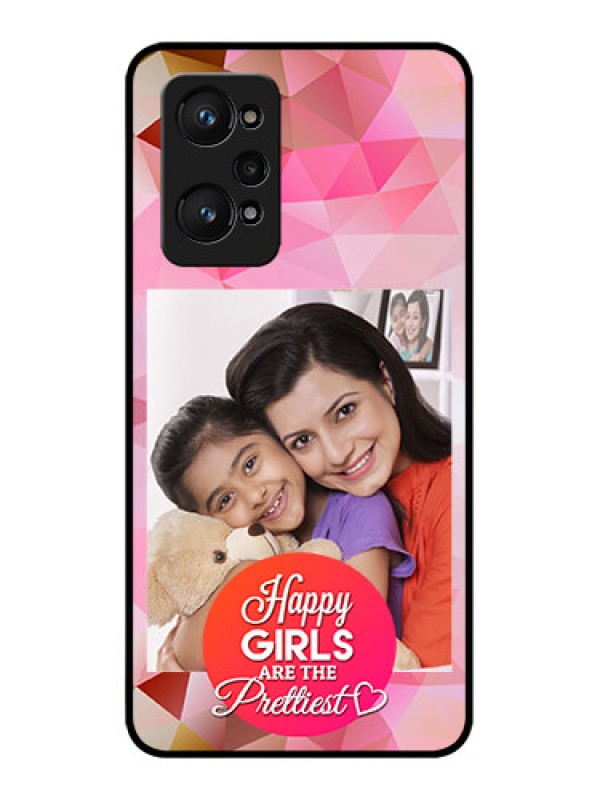 Custom Realme GT 2 Photo Printing on Glass Case - Abstract Triangle Design
