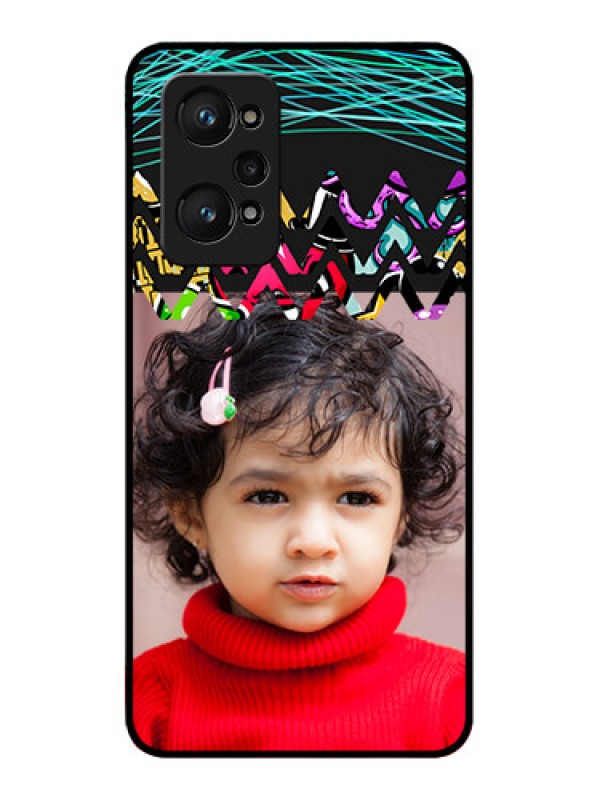 Custom Realme GT 2 Personalized Glass Phone Case - Neon Abstract Design