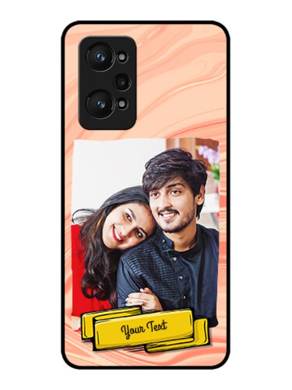 Custom Realme GT 2 Personalized Glass Phone Case - Marble Texture Design